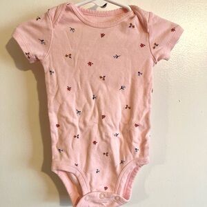 Charming Pink Floral Kids Bodysuit